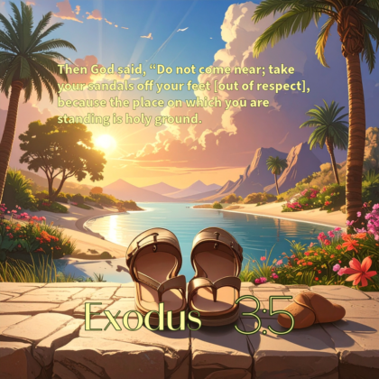 Sandals sitting outside a Heavenly Oasis